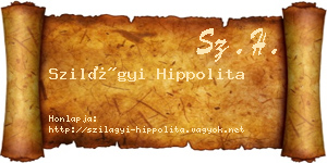 Szilágyi Hippolita névjegykártya